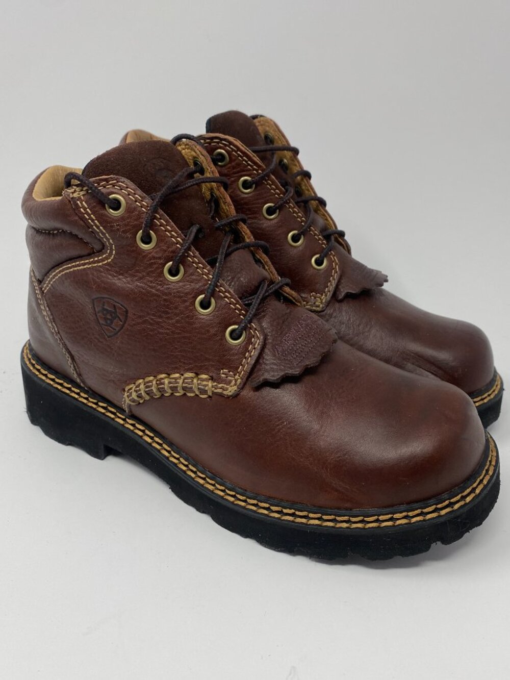 Ariat Leather Boots 7.5 B Canyon Lace Up Ankle Womens Brown Work 10001254 17728